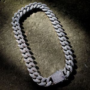 Silver Iced Out Thick Cuban Link Chain